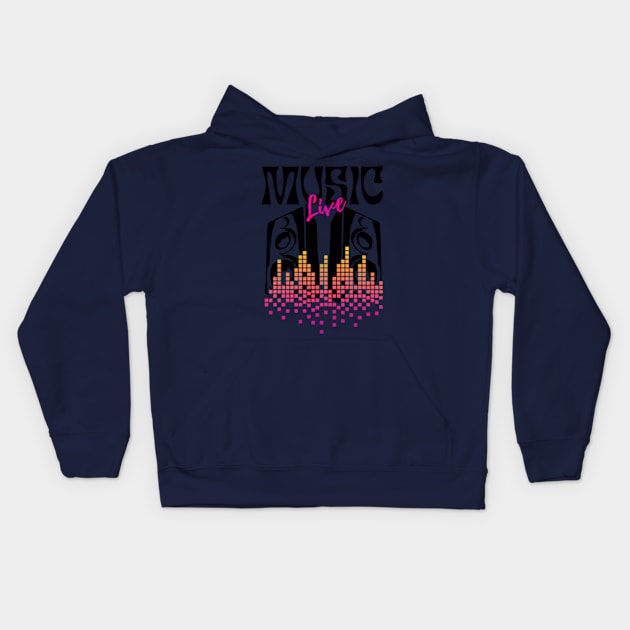 live music Kids Hoodie by soft and timeless